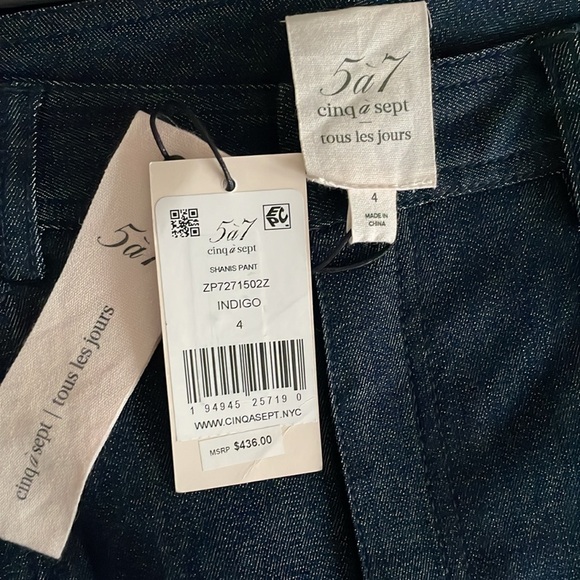 NWT Cinq a cept Shanis pant in indigo, size US 4 - Picture 7 of 15